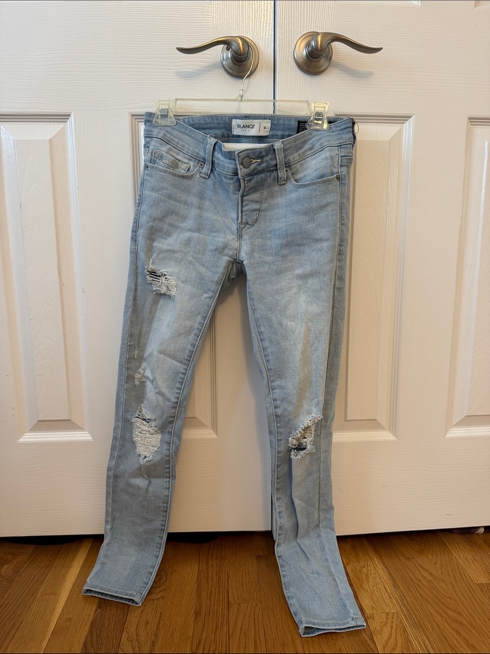 BLANQI Light Blue Distressed Skinny Jeans